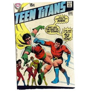1970 Teen Titans DC Comic Book #28 15 Cent Cover Advertising